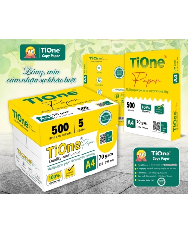 Tên sản phẩm: giấy photo TIONE ĐL:70gsm